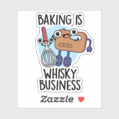 Bakken is whisky-achtige zaken grappige bakker woo sticker (Vel)