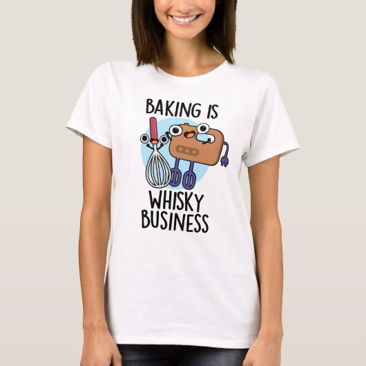 Bakken is whisky-achtige zaken grappige bakker woo t-shirt (Voorkant)