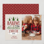 BAKKEN KERSTJUICHEN ENKELE FOTO FEESTDAGENKAART (Voorkant / Achterkant)