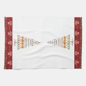 Bakken Kerstmis Herinneringen Wassail Candy Cane T Theedoek (Horizontaal)