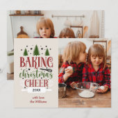 BAKKEN KERSTMIS JUICH TWEE FOTO FEESTDAGENKAART (Voorkant / Achterkant)