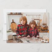 BAKKEN KERSTMIS JUICH TWEE FOTO FEESTDAGENKAART (Achterkant)