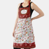 Bakken Kerstmisherinneringen Cookies Rode Waterver Schort (Insitu)