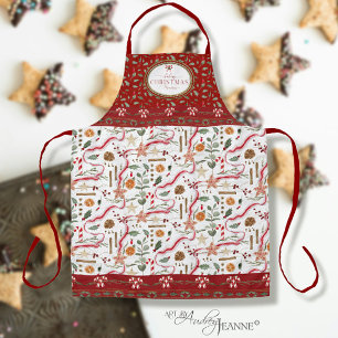 Bakken Kerstmisherinneringen Cookies Rode Waterver Schort