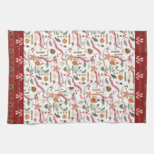 Bakken Kerstmisherinneringen Cookies Rode Waterver Theedoek (Horizontaal)