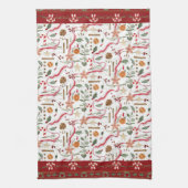 Bakken Kerstmisherinneringen Cookies Rode Waterver Theedoek (Verticaal)