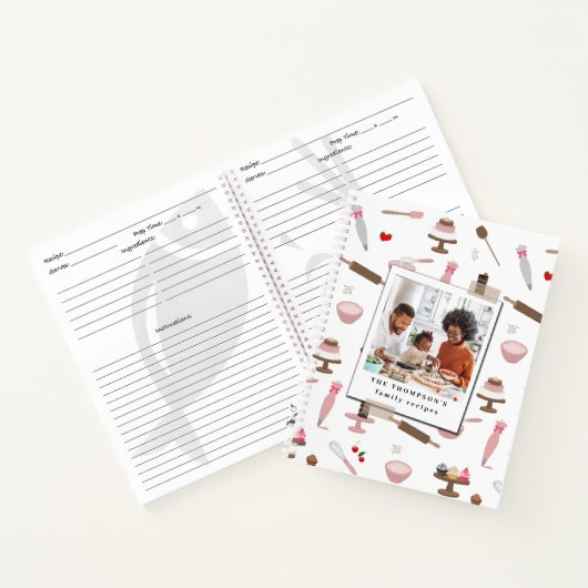 Bakken & Koken Benodigdheden Familie Foto Recept Notitieboek (Binnen)