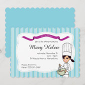 Bakken koken gepersonaliseerde uitnodiging (Voorkant / Achterkant)