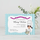 Bakken koken gepersonaliseerde uitnodiging (Staand voorkant)