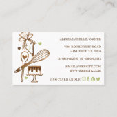 Bakken & koken Houtkorrelige textuur & groen Visitekaartje (Achterkant)