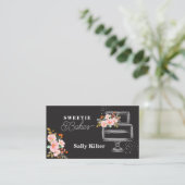 Bakken & koken Utensil Black Cakes Bakes Visitekaartje (Staand voorkant)