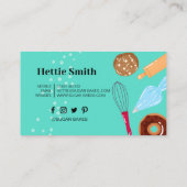 Bakken & koken Utensil Green Cakes Bakes Visitekaartje (Achterkant)