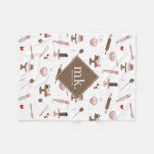 Bakken & Kookgerei Bakkerij Koken Monogram Fleece Deken (Voorkant (Horizontaal))