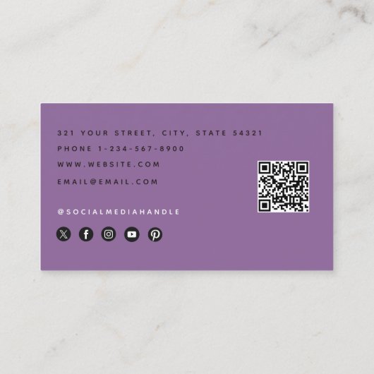 Bakken & Kookgerei Bakkerij Koken QR-code Visitekaartje (Achterkant)