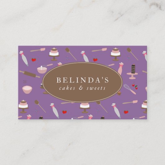 Bakken & Kookgerei Bakkerij Koken QR-code Visitekaartje (Voorkant)