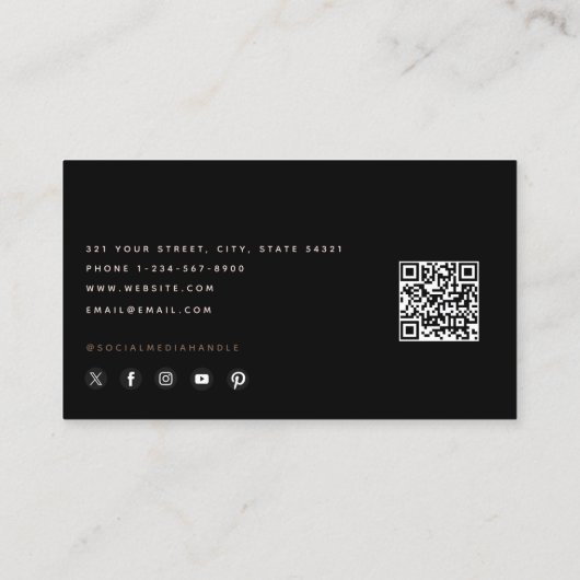 Bakken & Kookgerei Bakkerij Koken QR-code Visitekaartje (Achterkant)