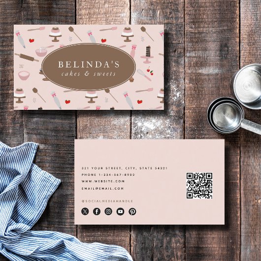 Bakken & Kookgerei Bakkerij Koken QR-code Visitekaartje