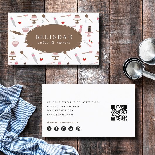 Bakken & Kookgerei Bakkerij Koken QR-code Visitekaartje