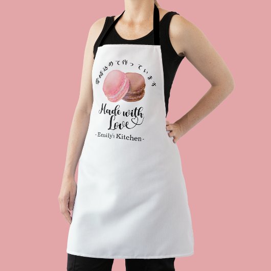 Bakken Macaron Banketbakker Schattig Modern Waterv Schort