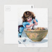 BAKKEN meisje bakken taart illustratie Briefkaart (Voorkant / Achterkant)