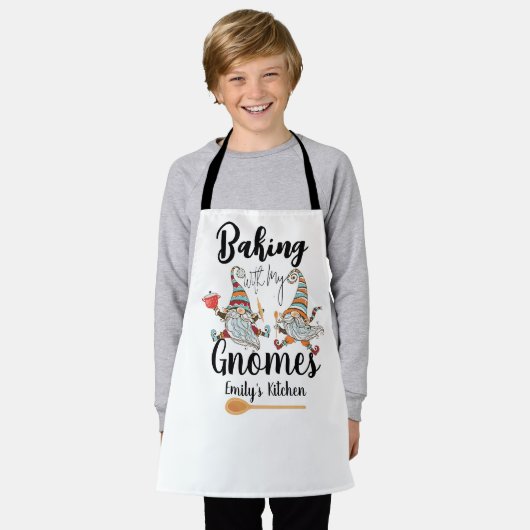 Bakken met mijn Gnomes Custom Bakkerij Gnome Bakke Schort (Gedragen)