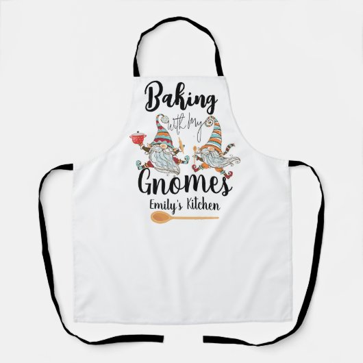 Bakken met mijn Gnomes Custom Bakkerij Gnome Bakke Schort (Voorkant)