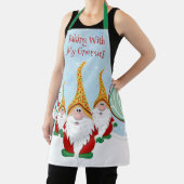 Bakken met mijn Gnomies Gnome Kerstmis Schort (Insitu)