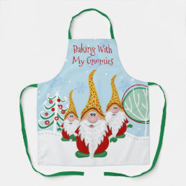 Bakken met mijn Gnomies Gnome Kerstmis Schort