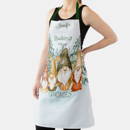 Bakken met mijn Gnomies Kerstmis Schort (Insitu)