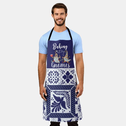 Bakken met mijn kabouters Modern Grappig Scandinav Schort (Gedragen)