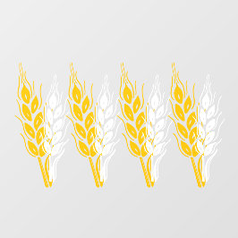 Bakken of cafe zakelijke tarweoren decoratief raamsticker