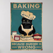 Bakken Omdat Moord is Wrong Cat Black Poster (Voorkant)