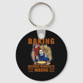 Bakken omdat moord verkeerd is Fun Halloween Sleutelhanger (Voorkant)