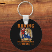Bakken omdat moord verkeerd is Fun Halloween Sleutelhanger (Voorkant)