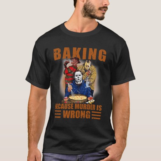 Bakken omdat moord verkeerd is Fun Halloween T-shirt (Voorkant)