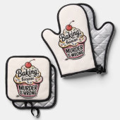 Bakken Omdat Moord Verkeerd Is Ovenwant & Pannenlap Set (Voorkant / Achterkant)