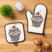 Bakken Omdat Moord Verkeerd Is Ovenwant & Pannenlap Set (Top down)