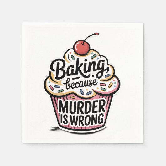 Bakken Omdat Moord Verkeerd Is Servet (Voorkant)