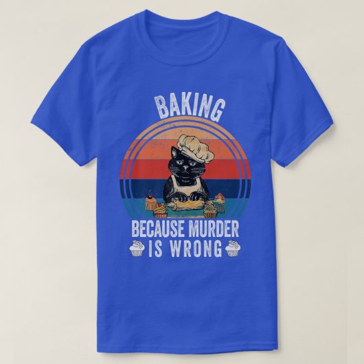 bakken omdat moord verkeerd is t-shirt (Design voorkant)