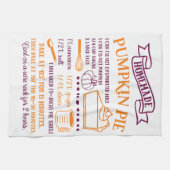 Bakken, pompoen taart recept keukenhanddoek (Horizontaal)