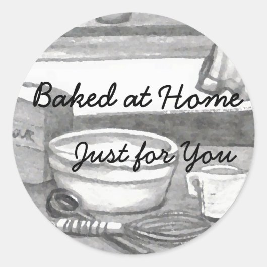 Bakken Stickers Zelfgemaakte Cadeaus Vakantiekoekj (Voorkant)