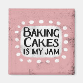 Bakken taarten is mijn jam koelkast magneet (Voorkant)