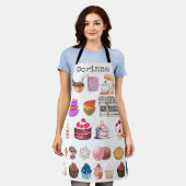 Bakken Thema's Cupcakes Cake Cookie Bowls Mixer Schort (Gedragen)