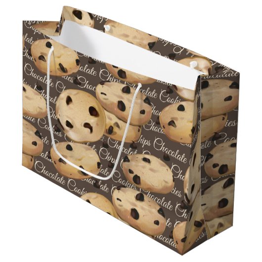 Bakken van Chocolate Chip Cookies Groot Cadeauzakje (Voorkant Gekanteld)