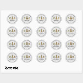 Bakken vanuit het Hart Ronde Sticker (Vel)