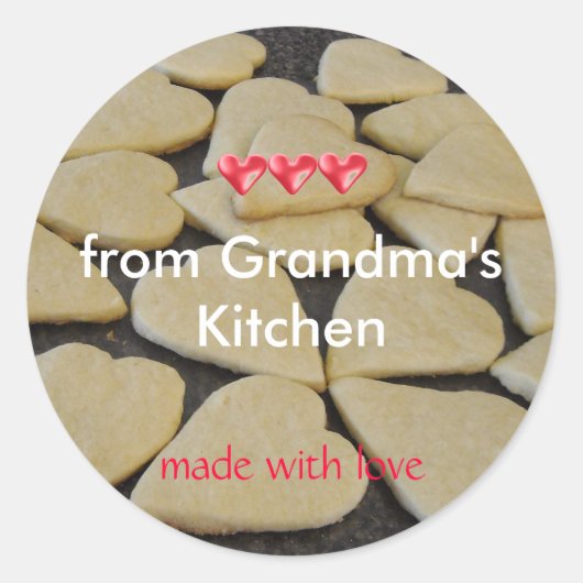 Bakken vanuit oma's keuken ronde sticker (Voorkant)