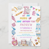 Bakken Verjaardagsfeest Girly koken uitnodiging (Voorkant)