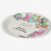 Bakken verjaardagsfeest papieren bordje (Gekanteld)