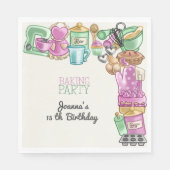 Bakken verjaardagsfeest servet (Voorkant)