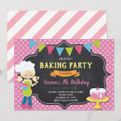 Bakken Verjaardagsfeest Uitnodiging (Voorkant / Achterkant)